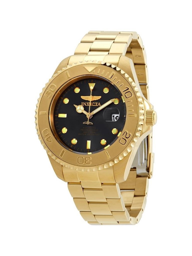 Nwt Invicta Pro Diver Automatic Date Black Dial Mens Watch